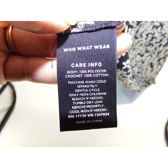 Who What Wear Womens Size S Sleeve Blouse Black Floral - Picture 6 of 9